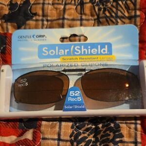 Solar Shields Polarized Clip-Ons - Brown 52 Rec5
